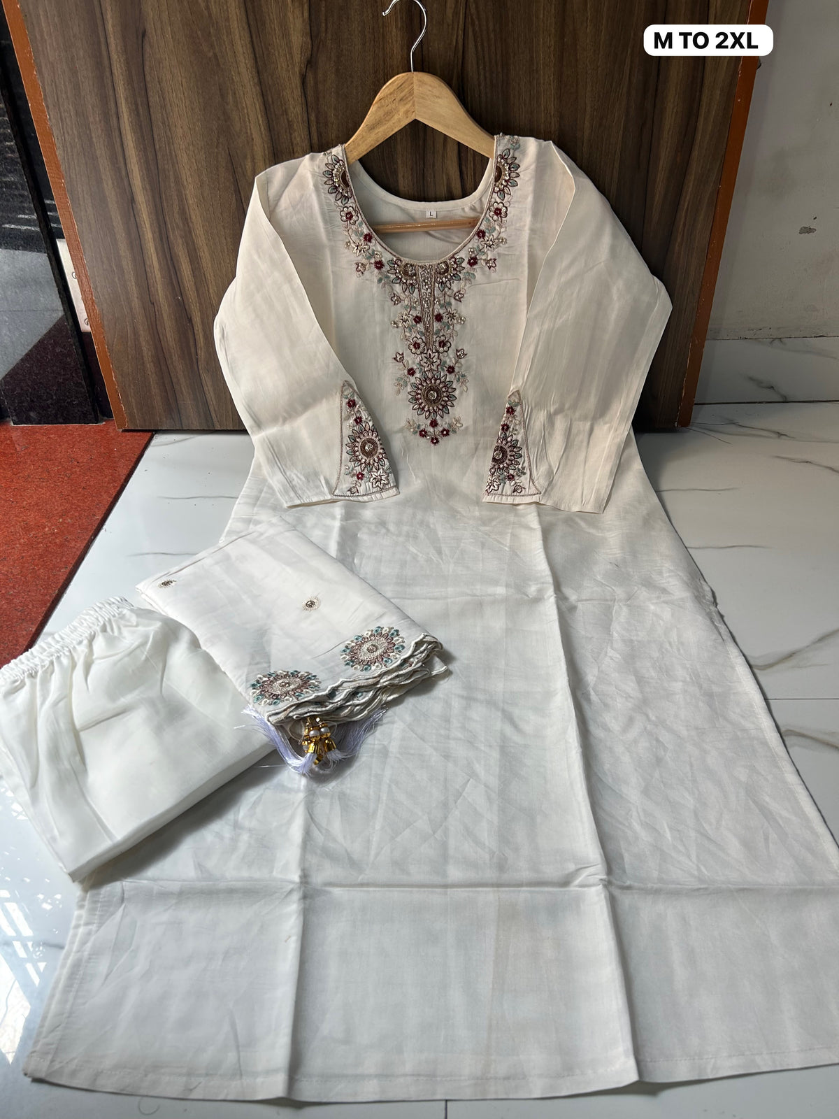Elegant 3-Piece Chanderi Silk Set