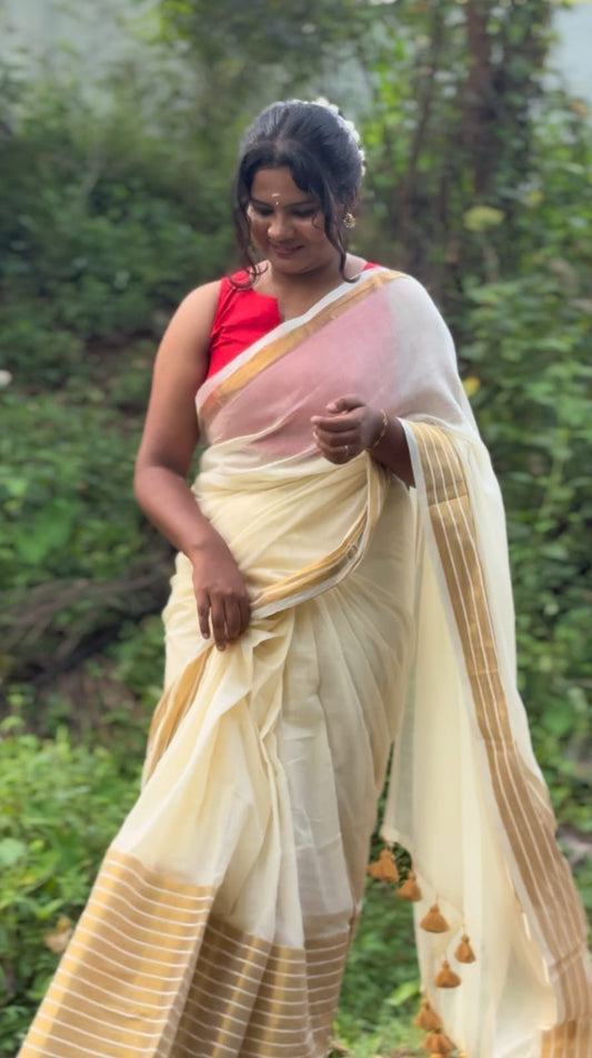 Swarnarekha Mul Cotton Saree