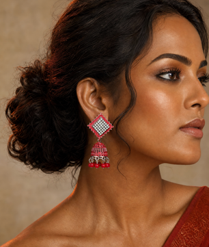 Rustic Scarlet Jhumka