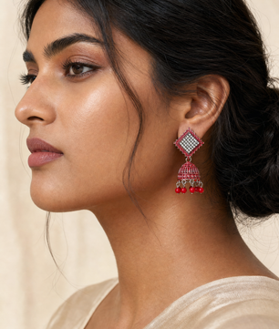 Rustic Scarlet Jhumka