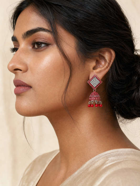 Rustic Scarlet Jhumka