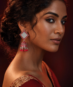 Rustic Scarlet Jhumka